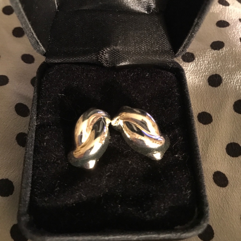 NEW Silver Plated Modern Pierced Earrings
